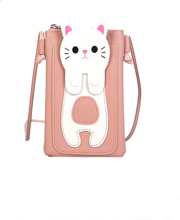 Túi đựng điện thoại - túi đeo chéo mini bag hình chú mèo đáng yêu