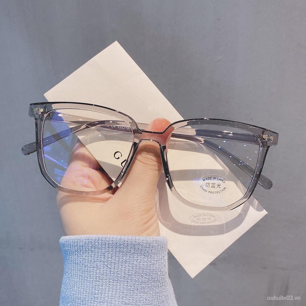 100°-600° ​chống bức xạ Kính cận thị thời trang phong cách sành điệu cho nam và nữ Mắt kính Women's Transparent Frame Myopia GlassesinsWind Anti-Blue Light Anti-Radiation Plain Glasses Men's Computer Eye Protection Degree