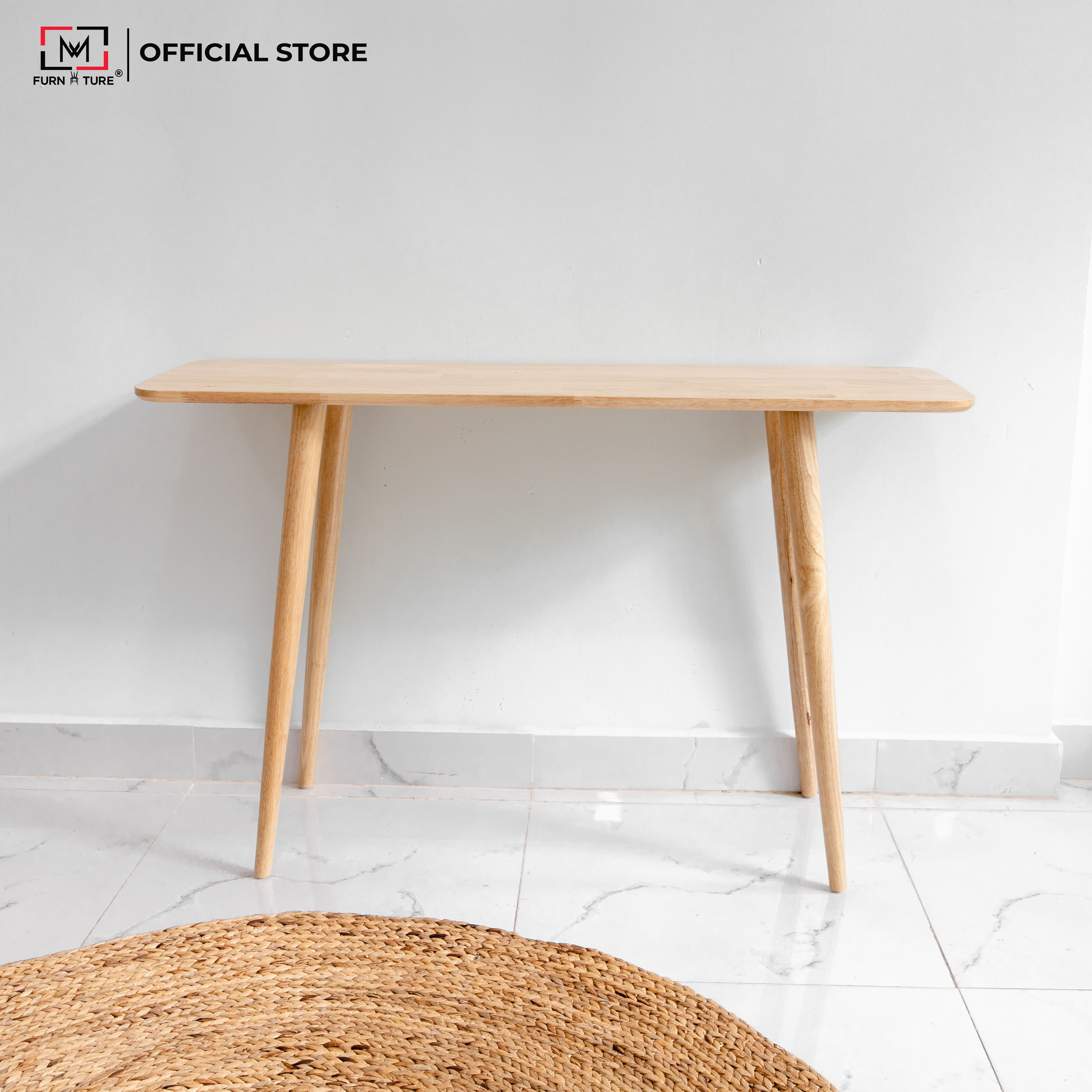 BÀN LÀM VIỆC GỖ HÀN QUỐC LẮP RÁP MWFURNITURE - SLIM TABLE NONE LINE - NATURAL