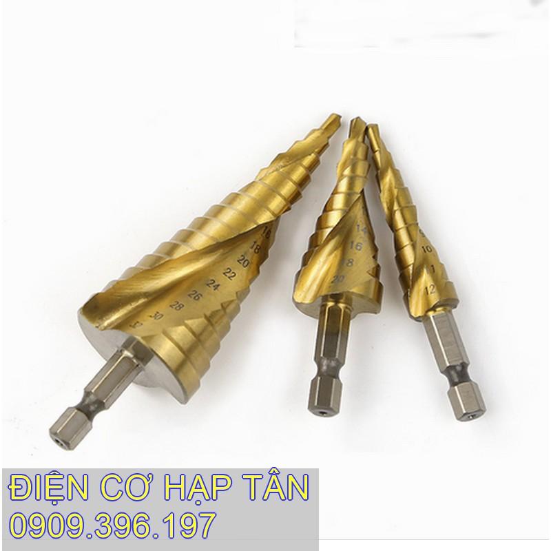 BỘ 3 MŨI KHOAN THÁP THẲNG ,XOẮN CỠ LƠN HSS