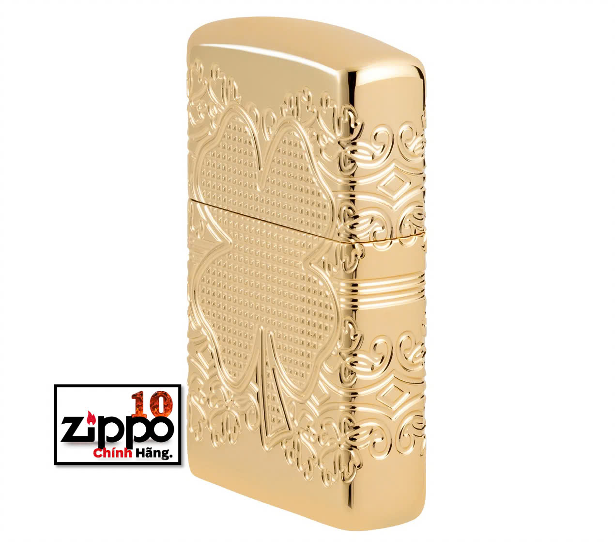 Bật lửa Zippo 46301 Lucky Clover Design - Chính hãng 100%