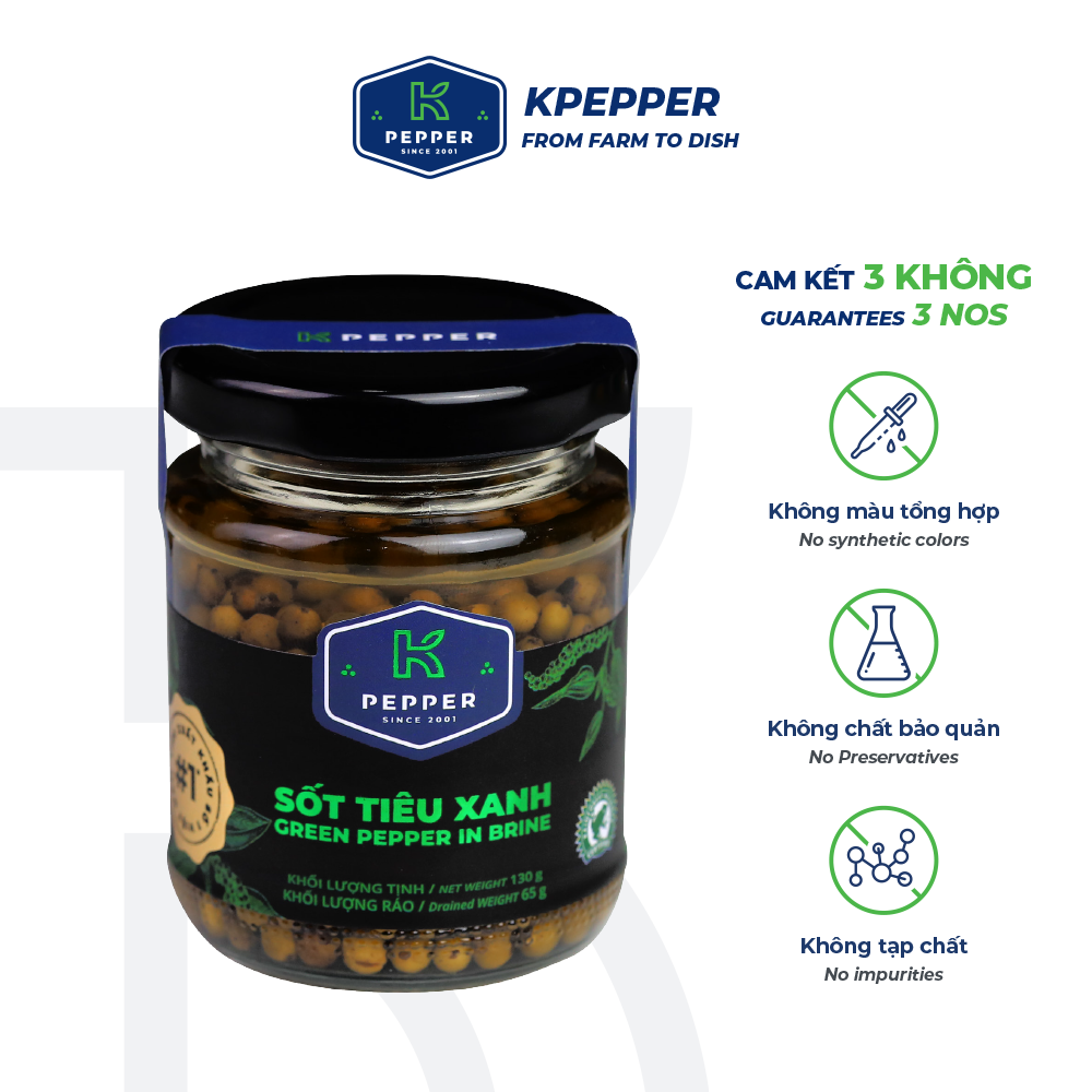 Sốt tiêu xanh ngâm dấm K-Pepper 130g