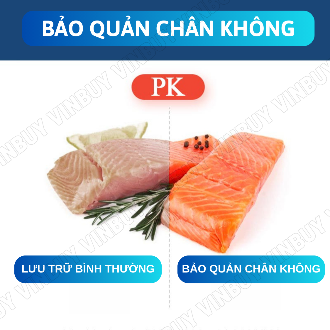 Máy hút chân không thực phẩm gia đình Vinbuy, bảo quản hàn miệng túi, hút khô ướt mềm, tặng kèm 10 túi hút chân không - Hàng chính hãng