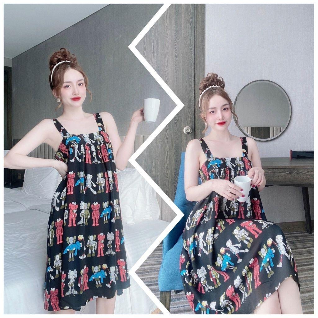 Váy ngủ sexy BIGSIZE ️FREE SHIP️ Đầm ngủ sexy lụa Mango Chất Siêu Mát Dáng Siêu Xinh &lt;75kg