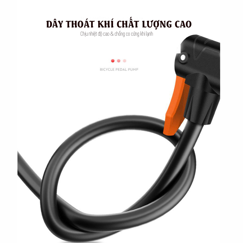 Bơm Đạp Chân 2 Nòng Xilanh 6 Bar 160 PSI Siêu Bơm Chất Lượng Cao Cho Xe Đạp, Xe Máy, Xe Ô tô, Xe Hơi Đa Năng Dễ Dàng Xếp Gọn Và Sử Dụng Tặng Kèm 3 Chốt Chân Lỗ Bơm Super Pump Mai Lee