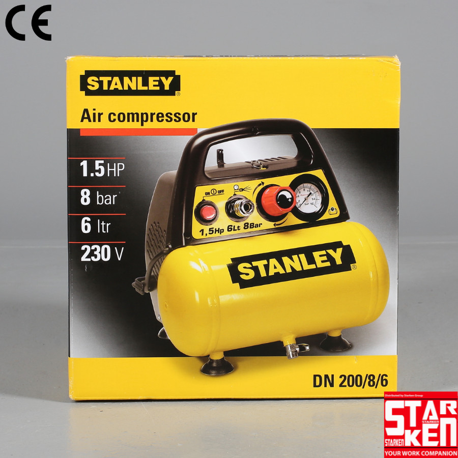 Máy nén khí không dầu 6L Stanley USA DN200/8/6