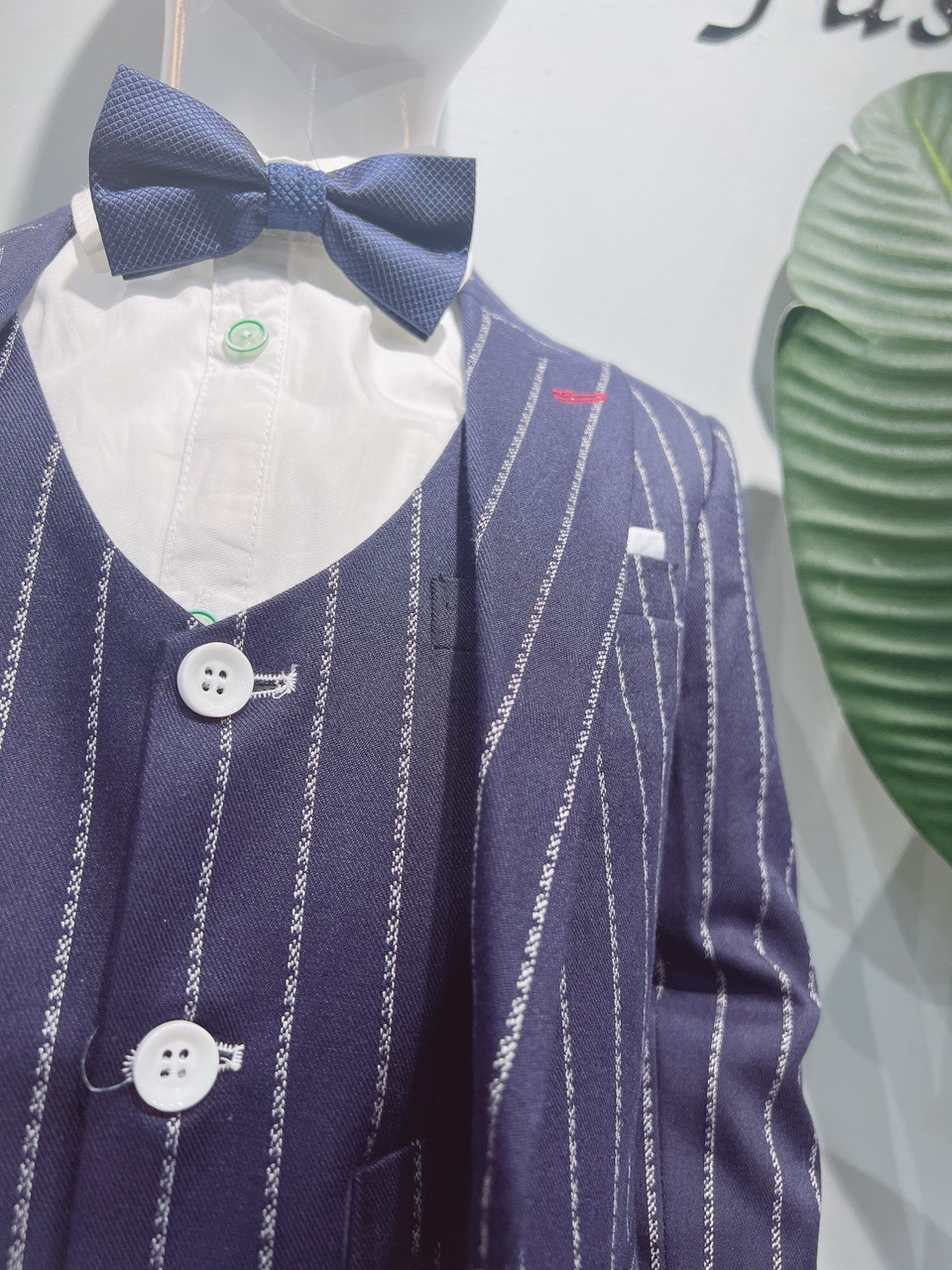 Vest bé trai cao cấp màu Xanh MS2016