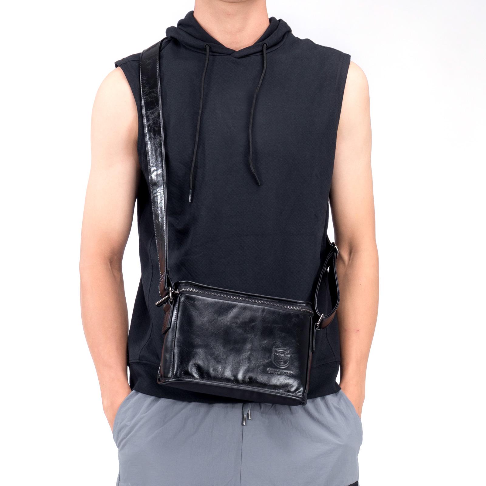 Túi Da Đeo Chéo Nam Sành Điệu Nằm Ngang Dành Cho Dân Công Sở Học Sinh Sinh Viên Bullcaptain