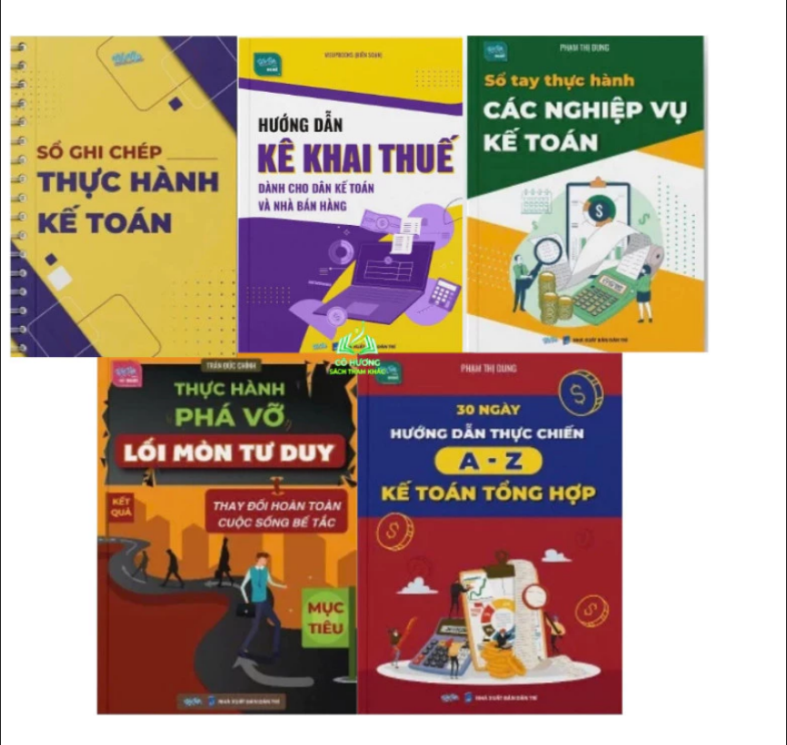 Sách - Kê Khai Thuế, Sổ Thực Hành Kế Toán, Sổ Tay Nghiệp Vụ KT, Phá Vỡ Tư Duy, 30 Ngày A-Z KT Tổng Hợp