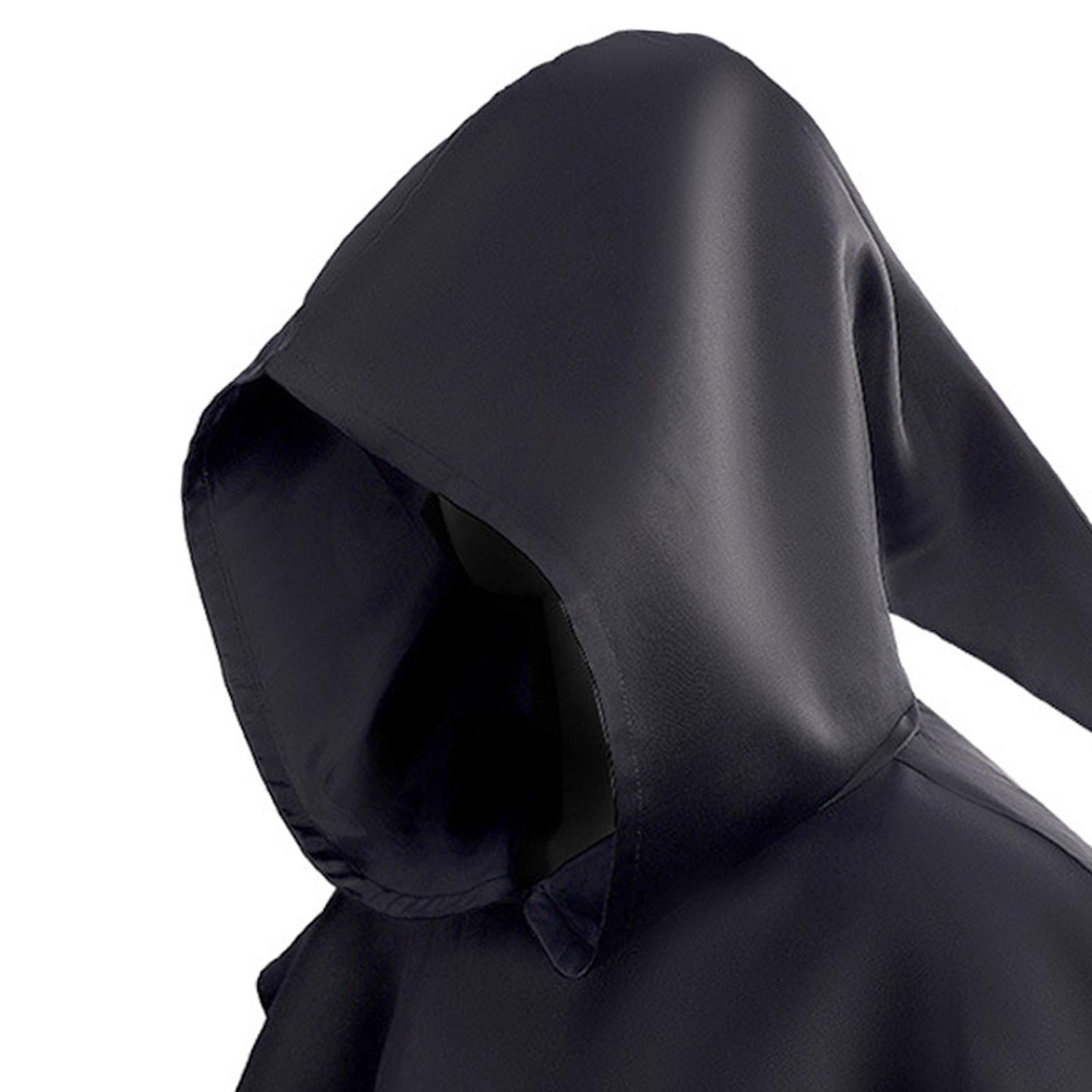Halloween Cowl Medieval Cowl Hat Cosplay Costume Witch Cowl Hat Funny Halloween Poncho Hooded Poncho Hooded Cloak for Party Day