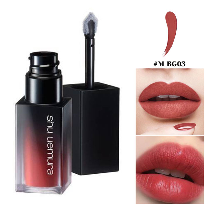 Son Shu Uemura Rouge Unlimited Liquid Matte M BG 03 Màu Nâu Đỏ (Chất Son Kem Lì)