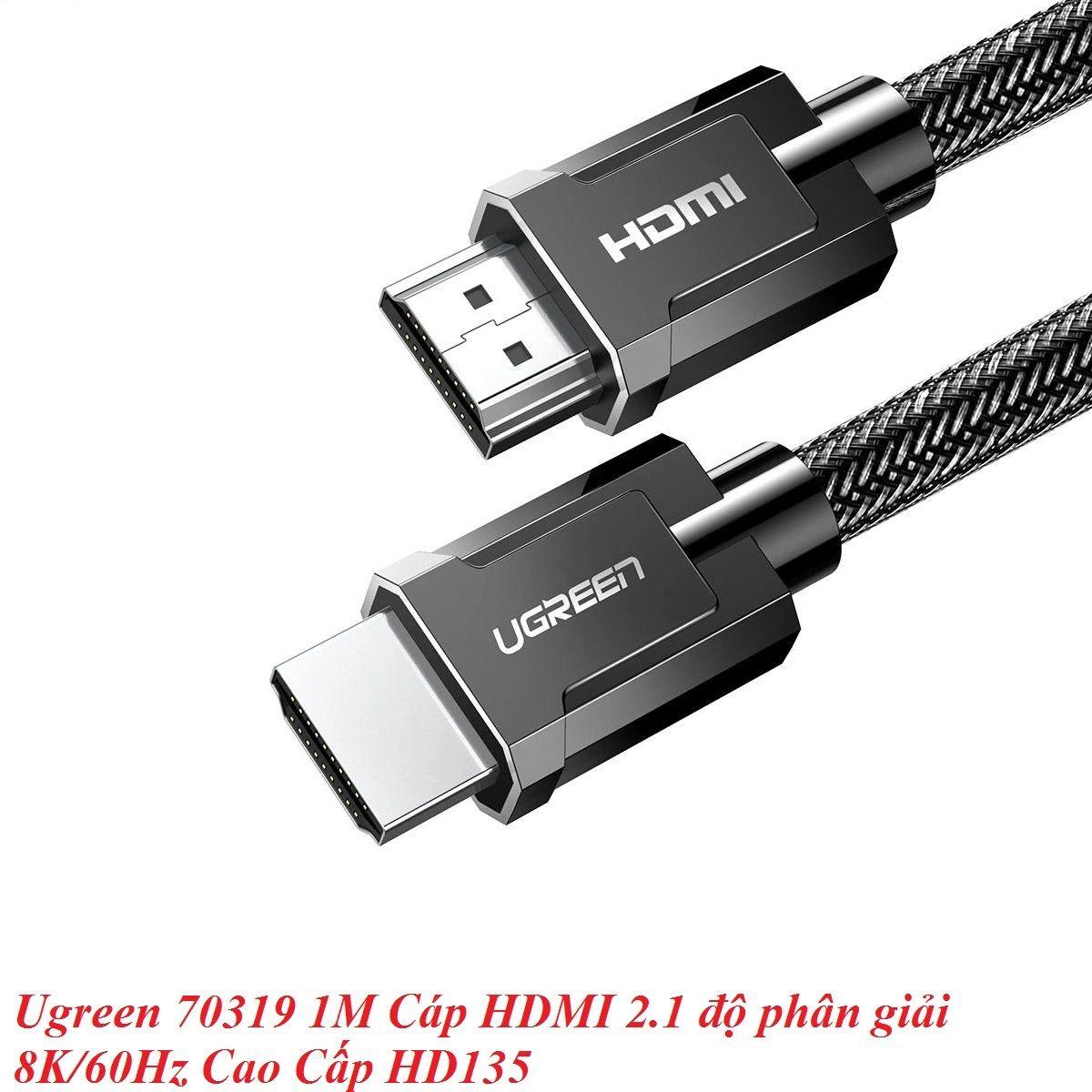 Ugreen UG70319HD135TK 1M Cáp HDMI 2.1 8K 60Hz 4K 120hz Cao Cấp màu đen - HÀNG CHÍNH HÃNG