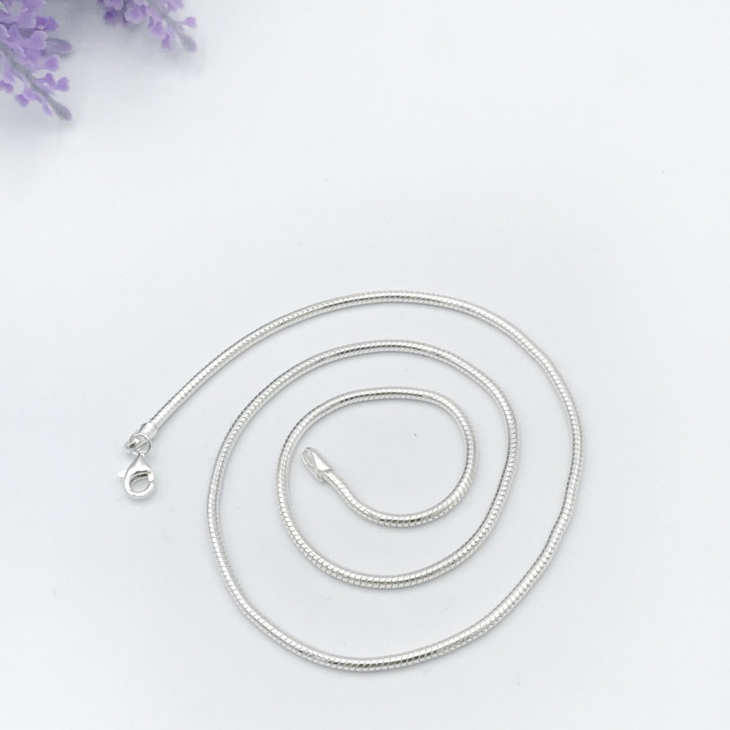 Dây Chuyền Bé Gái Bạc S99 Cho Bé - Dây Sợi Mì Bền Đẹp Mềm Bạc Hiểu Minh DTE059