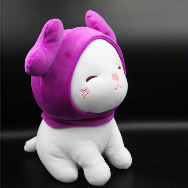 Gấu Bông Mèo Đội Nón Tuần Lộc 25cm Vải Miniso Mềm Mịn