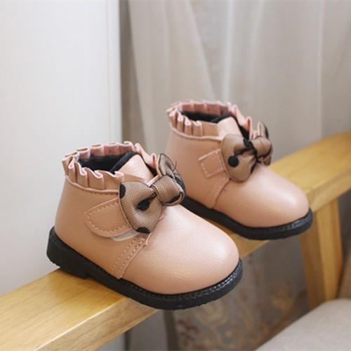 Giày bốt bé gái boots lót nhung G888