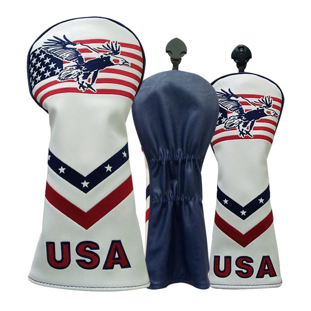 3pcs/set Golf Club Head Cover Wood Driver Headcover With Number Tag