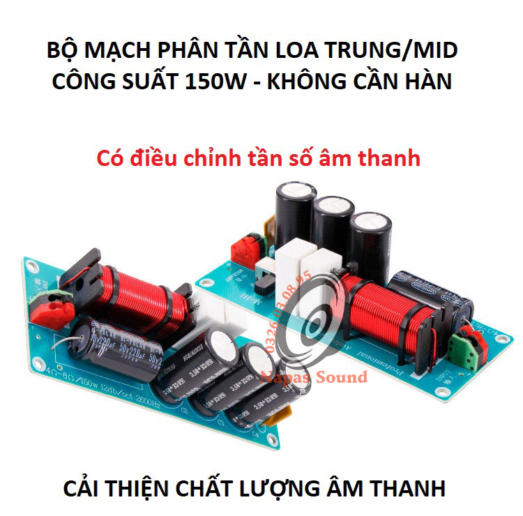 BỘ 2 MẠCH PHÂN TẦN CHO LOA MID - M111 CÓ CHỈNH 2 KIỂU ÂM - PHÂN TẦN LOA TRUNG