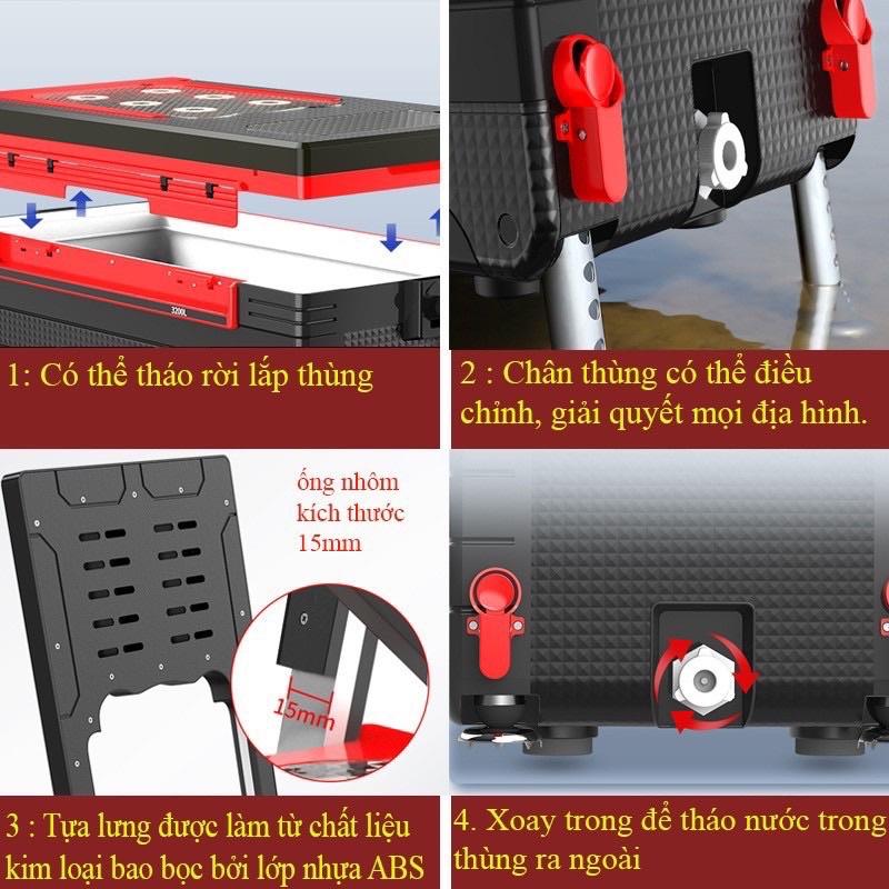Thùng câu đài địa hình đa năng