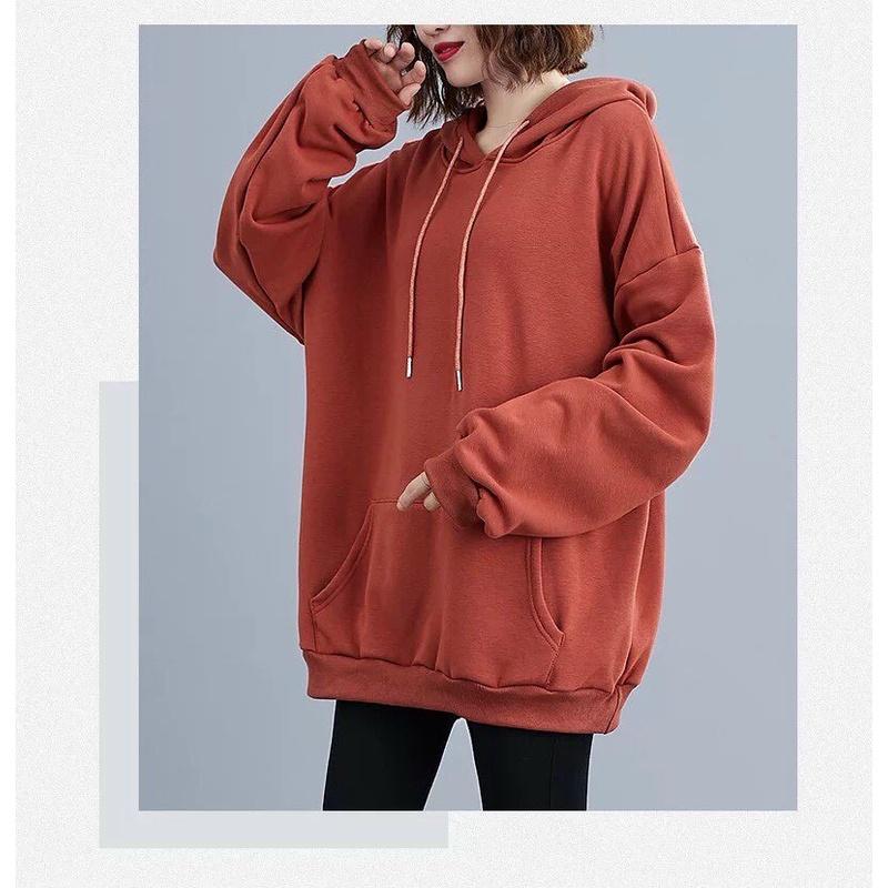 Áo hoodie Unisex in basic trơn độc đáo / Áo hoodie Unisex nhiều màu form rộng vải nỉ dầy ấm phong cách Thời Trang