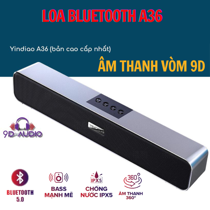 Loa Bluetooth A36 - Bass Cực Mạnh , Âm Thanh Vòm Tương Thích Mọi Thiết Bị , Dung Lương Pin Khủng