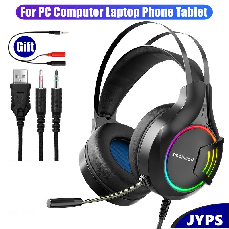 Jack Cắm USB Esporte Tai Nghe Có Mic Cho PS4 PC Playstation 5 LED RGB 7.1 Bass Tai Nghe Game Thủ Máy Tính Tai Nghe Nhét Tai Có Dây