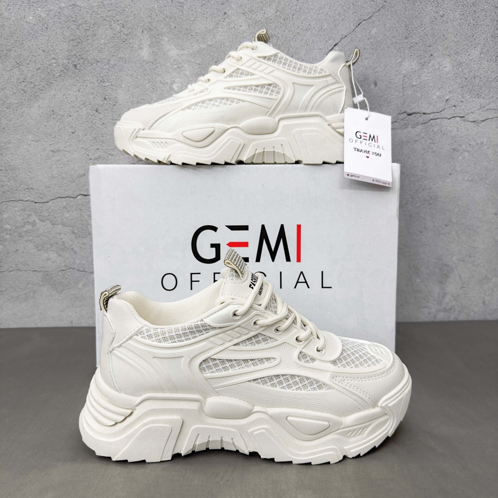 Giày thể thao nữ GEMI - giày ullzzang màu đen- trắng- be, dáng bassic- M7144
