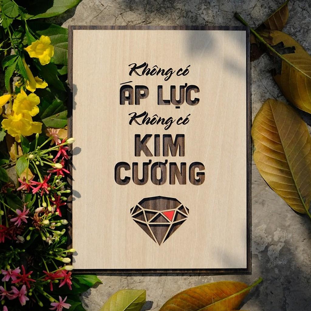 Tranh gỗ treo tường_Không có áp lực không có kim _CRN_01. Kích thước 40.5x30cm