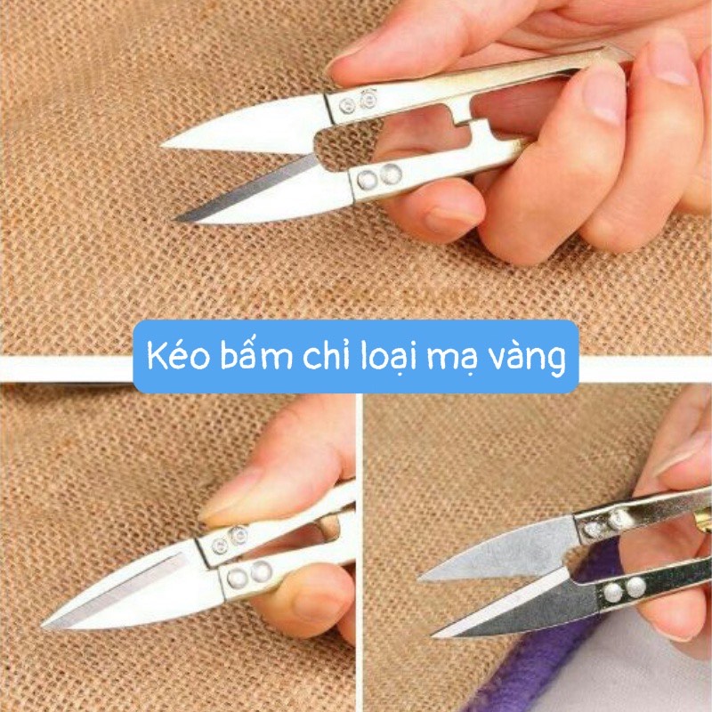 Kéo Bấm Chỉ Sắc Bén Không Rỉ Loại Mạ Vàng