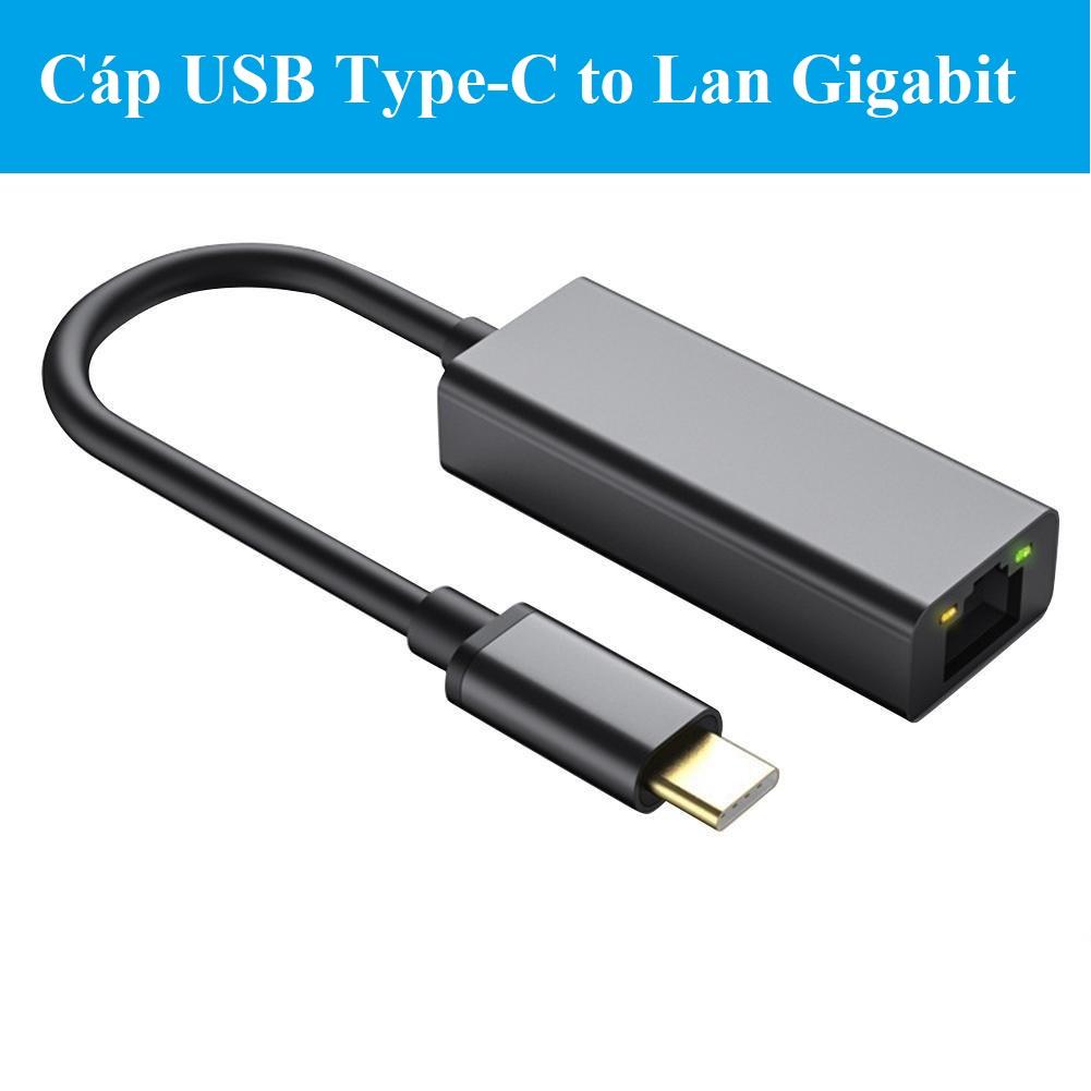 Cáp Chuyển Đổi Mạng Gigabit Type-C Sang RJ45 Hiệu Suất Cao Thiết Thực Thông Dụng Cho Máy Tính Xách Tay