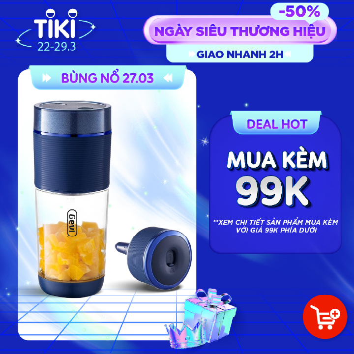 Máy Xay Sinh Tố Cầm Tay GEVI (50W - 260ML) - Hàng Chính Hãng