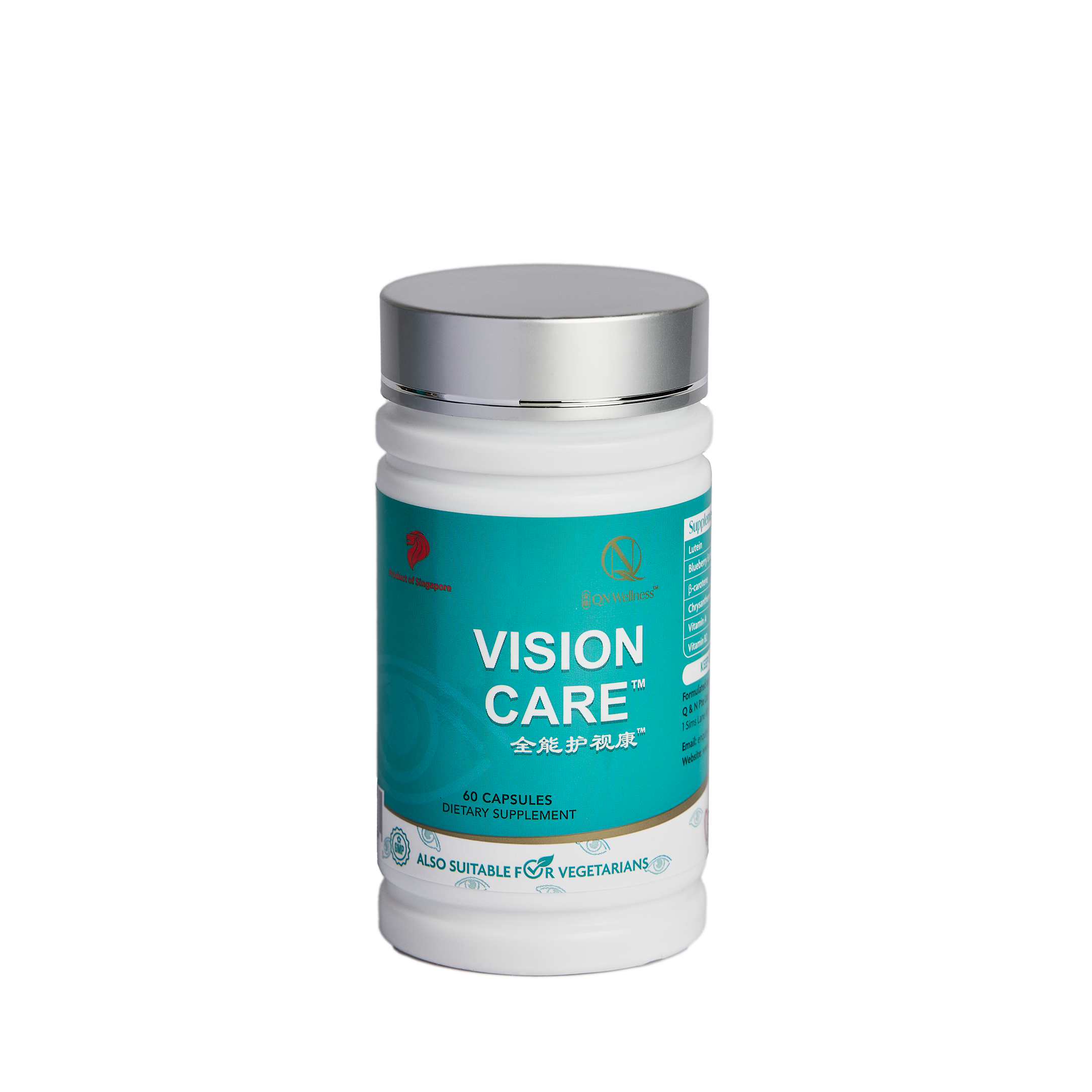 Viên Uống Bảo Vệ Mắt Vision Care QN Wellness Cải Thiện & Giảm Mệt Mỏi Thị Giác, Ngăn Ngừa Lão Hóa, Hỗ Trợ Tổng Hợp Lutein - Hộp 60 Viên