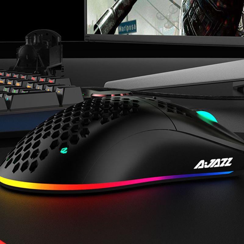 AJ390 Trọng Lượng Nhẹ Có Dây Rỗng Ra Chơi Game Mouce Chuột 6 DPI Có Thể Điều Chỉnh Cho Windows 2000/XP//vista/7/8/10 Hệ Thống Au19 20