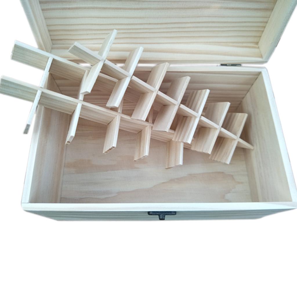 28 Slots Essential Oil Wooden Box Organizer Wood Storage Case for 30ml/10ml
