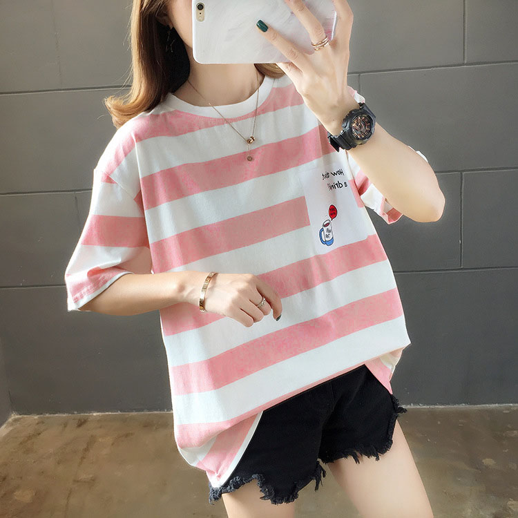 Áo Thun Form Rộng Kẻ Sọc Ngang Unisex - A82