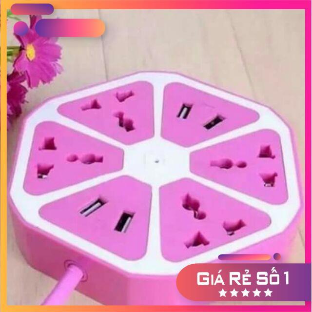 Ổ điện trái cam, 4 ổ cắm điện, 2 cổng USB