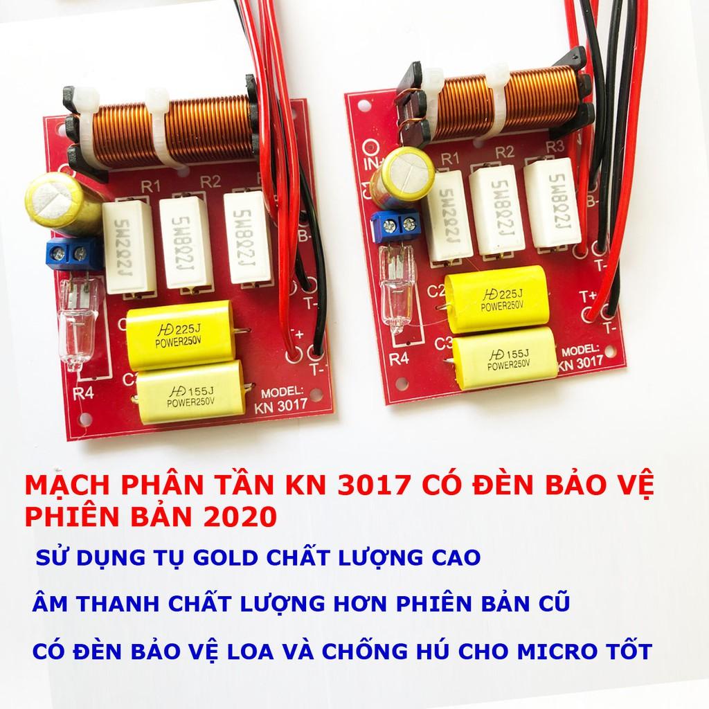 02 Mạch phân tần và bảo vệ loa có đèn PALAX PA-317  dùng cho loa Nghe Nhạc, Karaoke....Phiên bản 2023 sử dụng tụ Gold