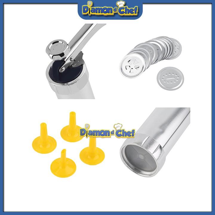 Bộ Cookies Press Inox 20 Mặt 4 Đui Làm Bánh Cookies, Bánh Quy v.v