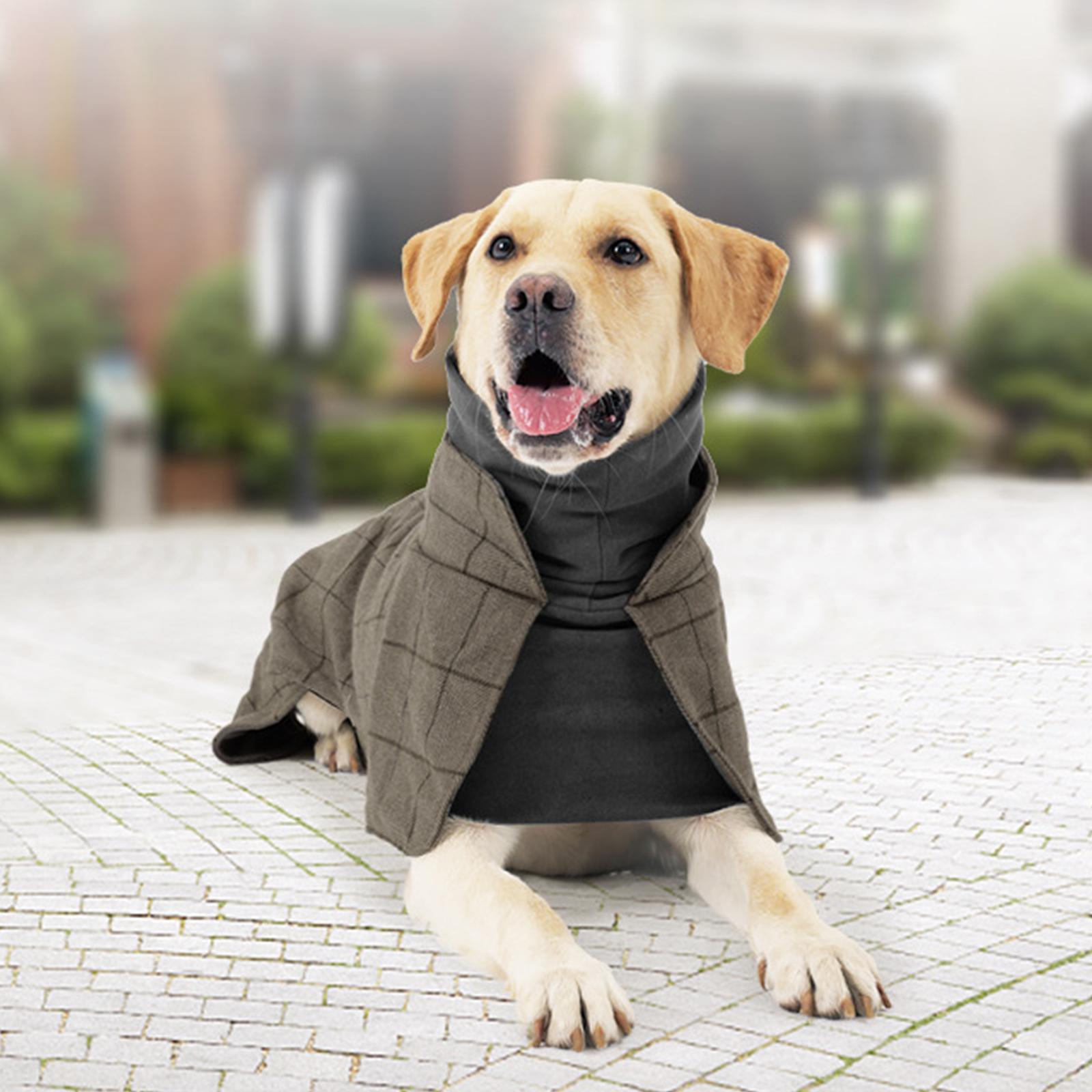 Stylish Dog Coat Warm Dog Jackets for Medium Large Dogs with Harness Hole Winter Apparel Suit for Park Walking Traveling Outdoor