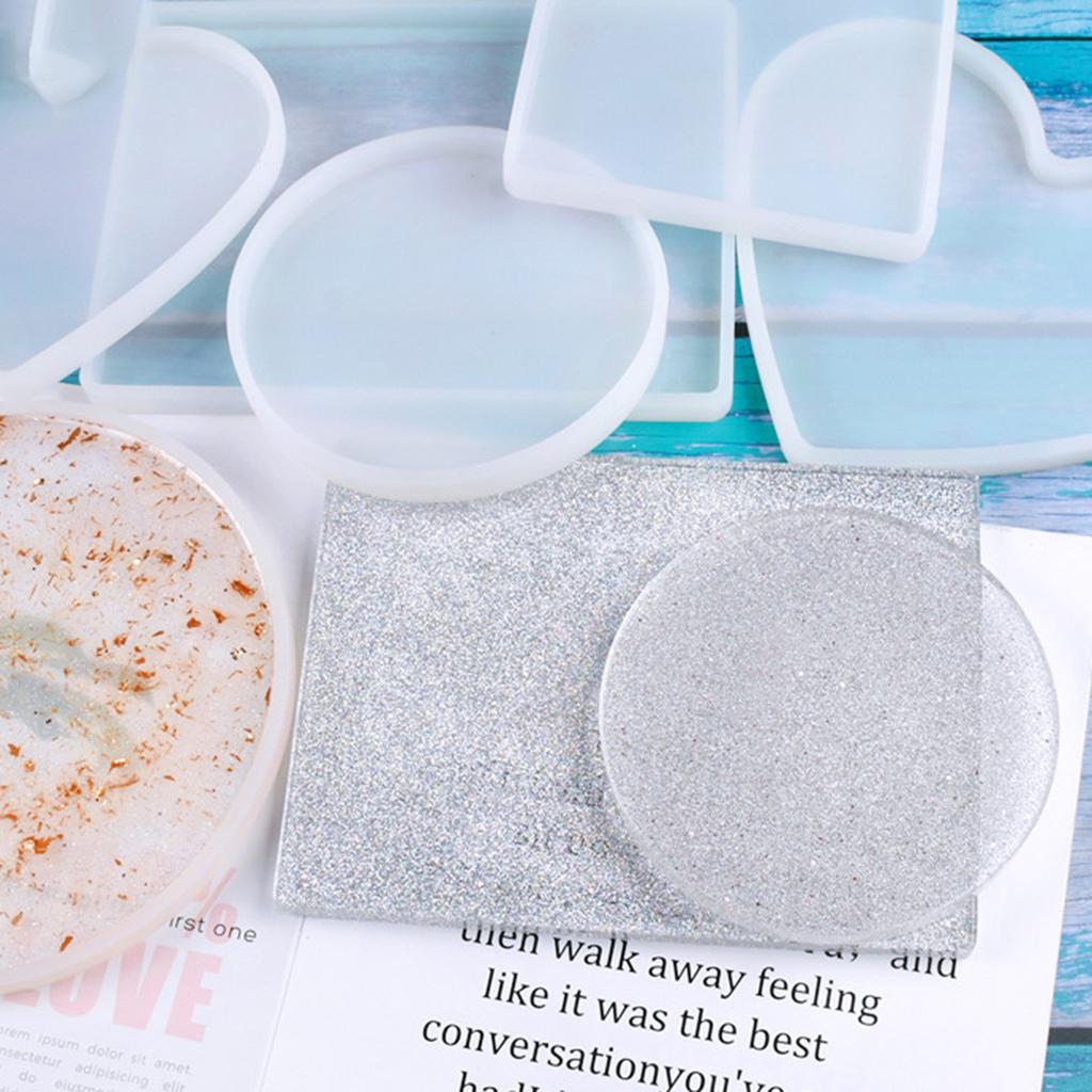 4x  Square Resin Mould For DIY Coaster Display Pad 8cm
