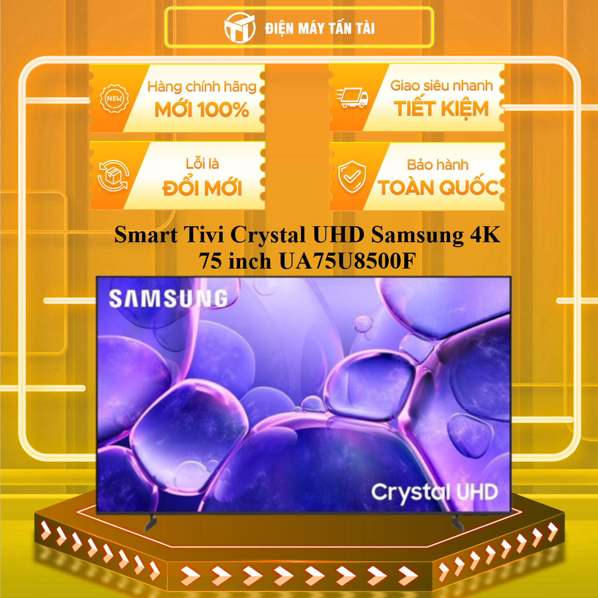 Smart Tivi Samsung 4K 75 Inch UA75U8500F - HÀNG CHÍNH HÃNG - CHỈ GIAO HCM