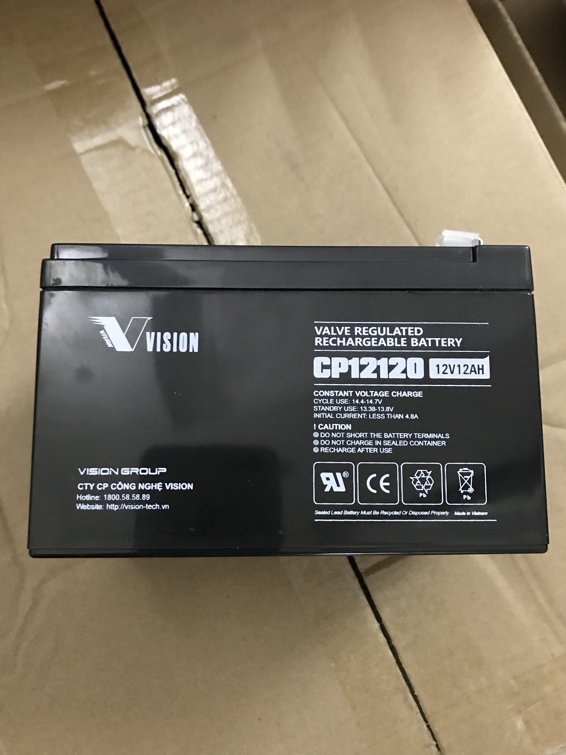 Ắc quy Vision CP12120 12V 12Ah -