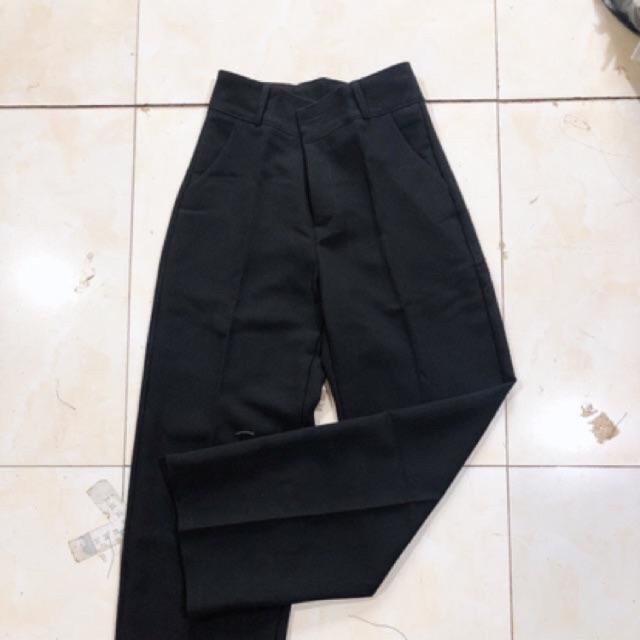 Quần culottes ống suông 1 khuy trước tuyết mưa