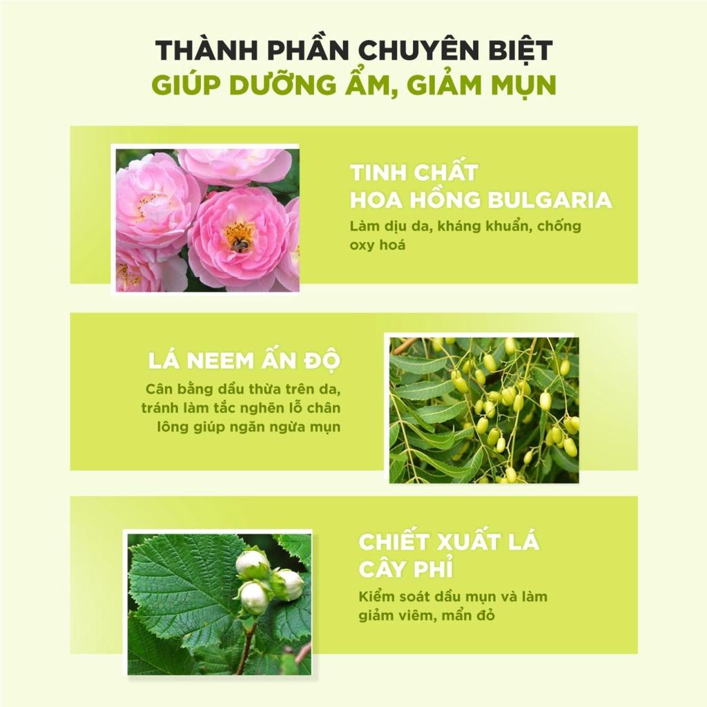 Toner Da Dầu Mụn Mee Natural, Nước Hoa Hồng Dưỡng Ẩm, Làm Trắng Da Neem Toner AHA/BHA 150ml
