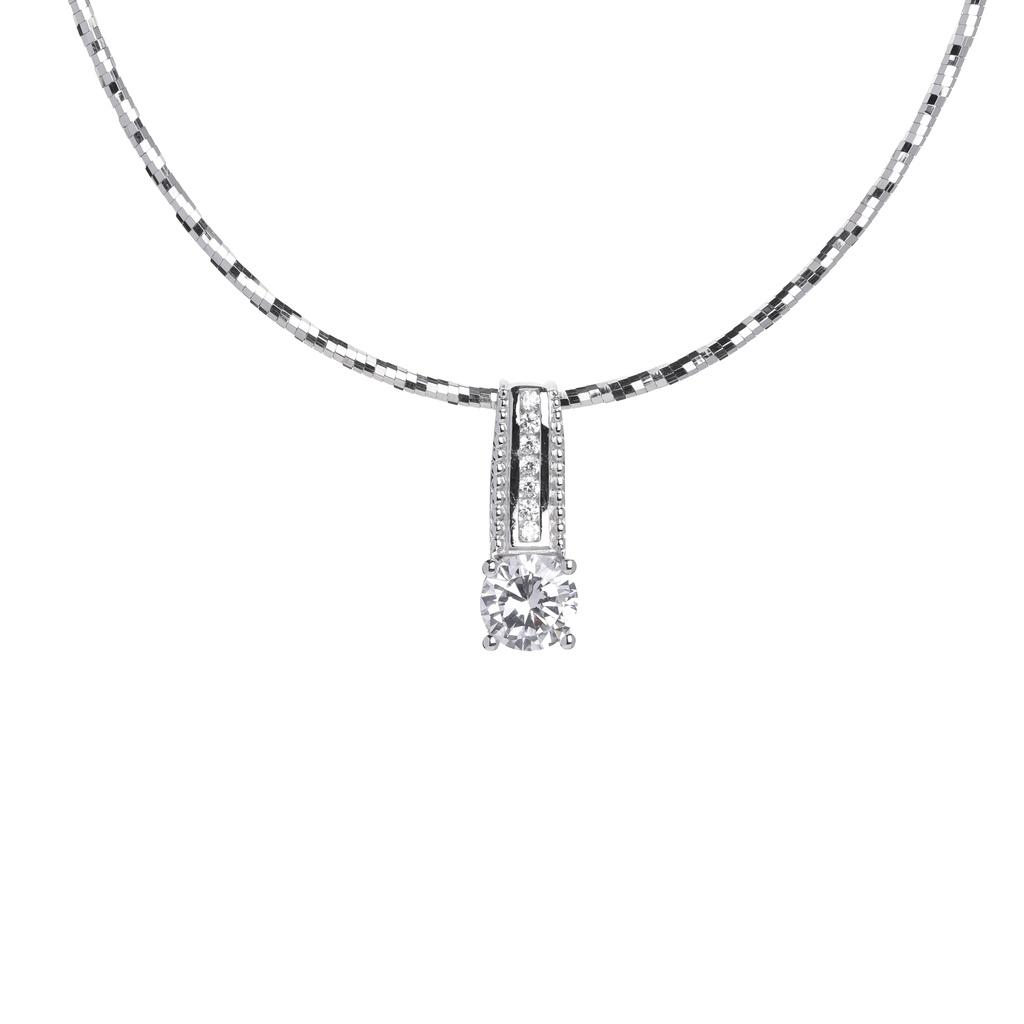 Mặt Dây Chuyền Nữ Bạc 925 Danny Jewelry Xi Bạch Kim DI4GZ017