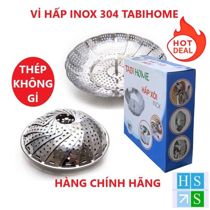 VỈ HẤP thực phẩm TABIHOME ( INOX 100% ) khay hấp đa năng đồ xôi hấp cá hấp cách thủy xửng hấp đồ ăn tiện lợi - HS Shop