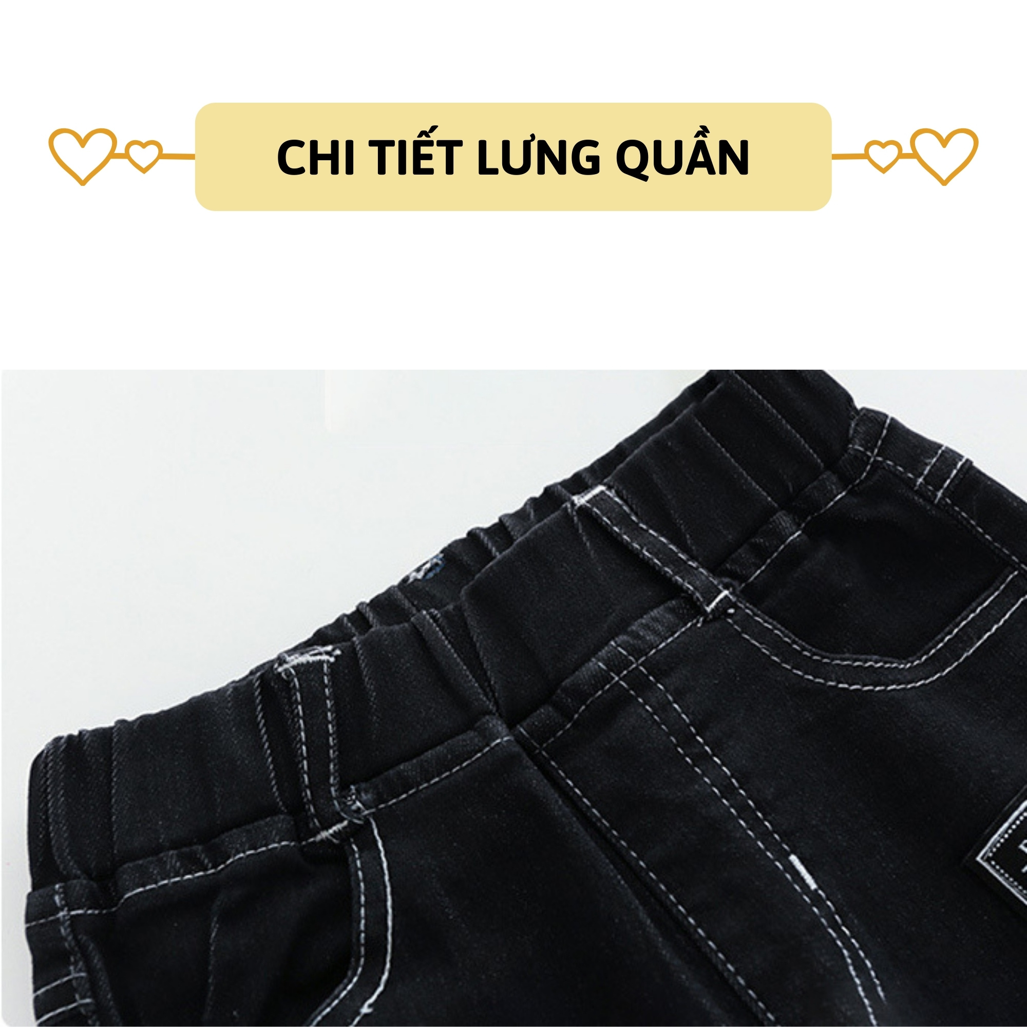 Quần jean dài bé trai 27Kids WELLKIDS quần bò mềm lưng chun nam cho trẻ từ 2-10 tuổi BLJE2