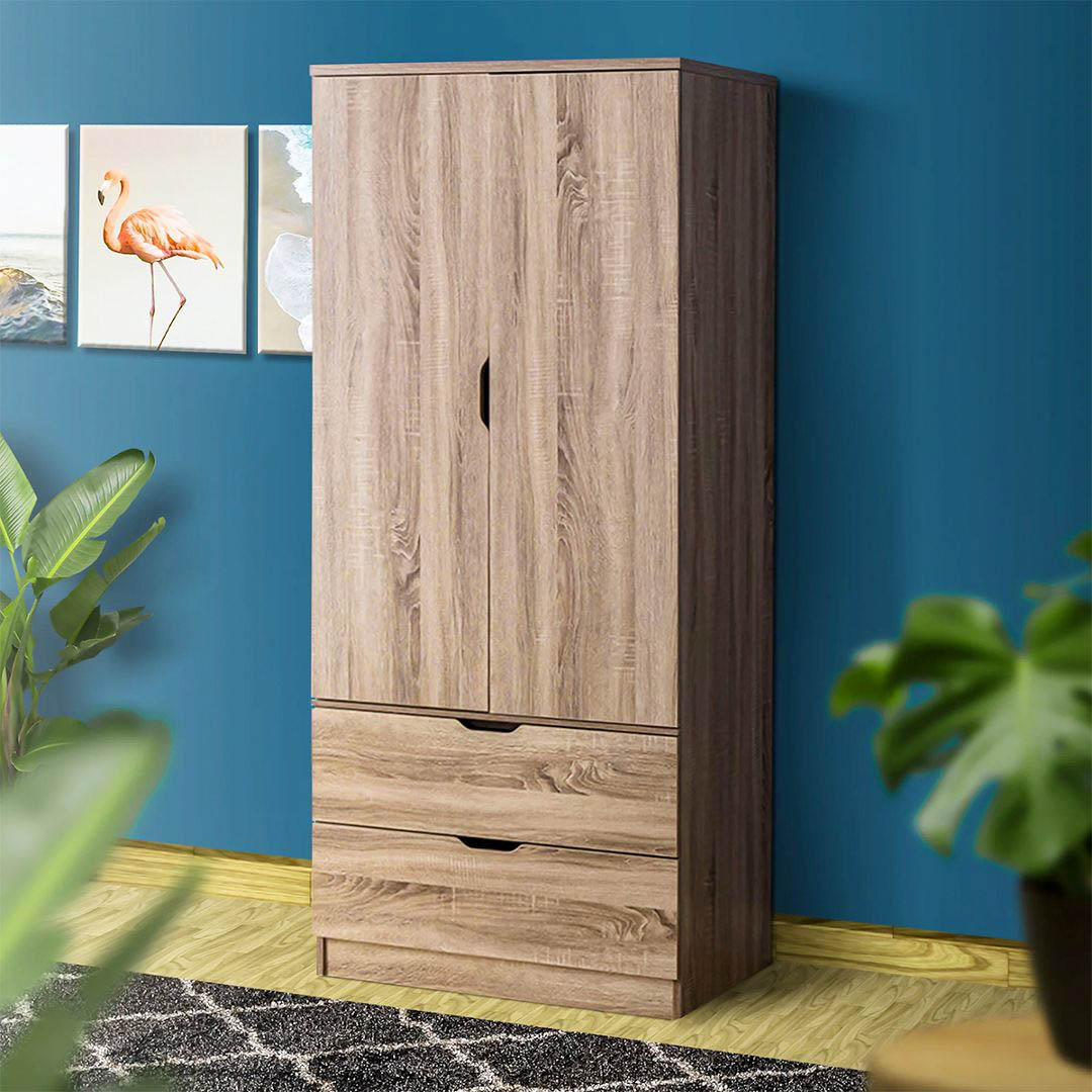 Tủ quần áo gỗ hiện đại SMLIFE Crookman | Gỗ MDF dày 17mm chống ẩm | D80xR50xC180cm