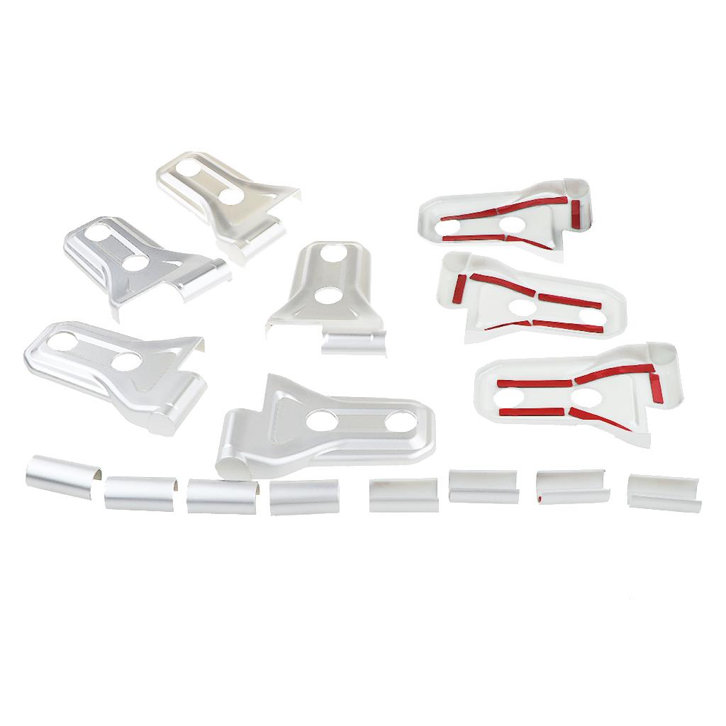 8Pcs Silver Door Hinge Covers Trim Fits for 2018 Wrangler JL Unlimited