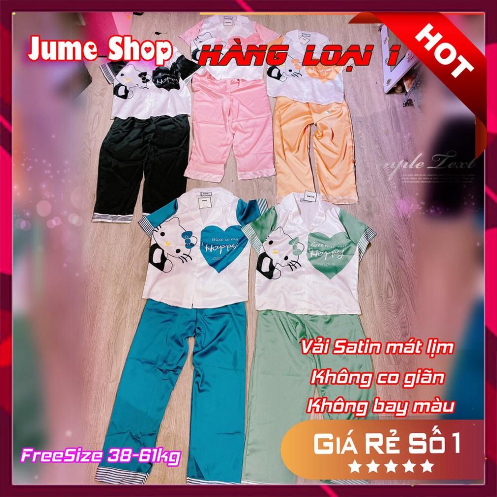 freeship Đồ Bộ Pijama HÀNG ĐẸP CHUẨN Bộ Lụa Pijama Cộc-Dài Thiết Kế in 3D Hoạ Tiết Sang Chảnh