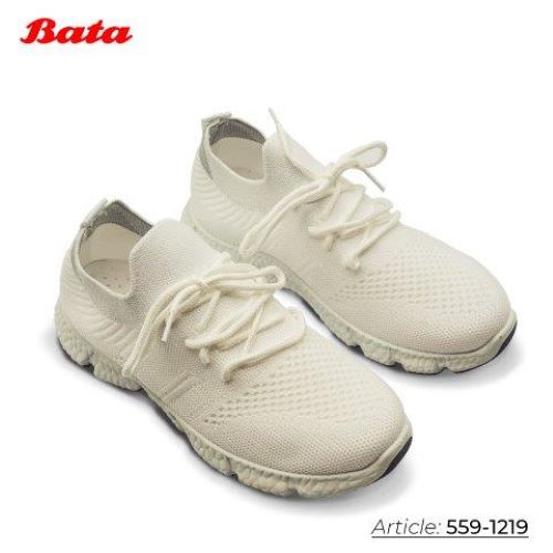 Giày sneaker nữ màu trắng Thương hiệu Bata 559-1219